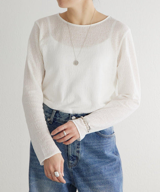 透視蕾絲長款上衣