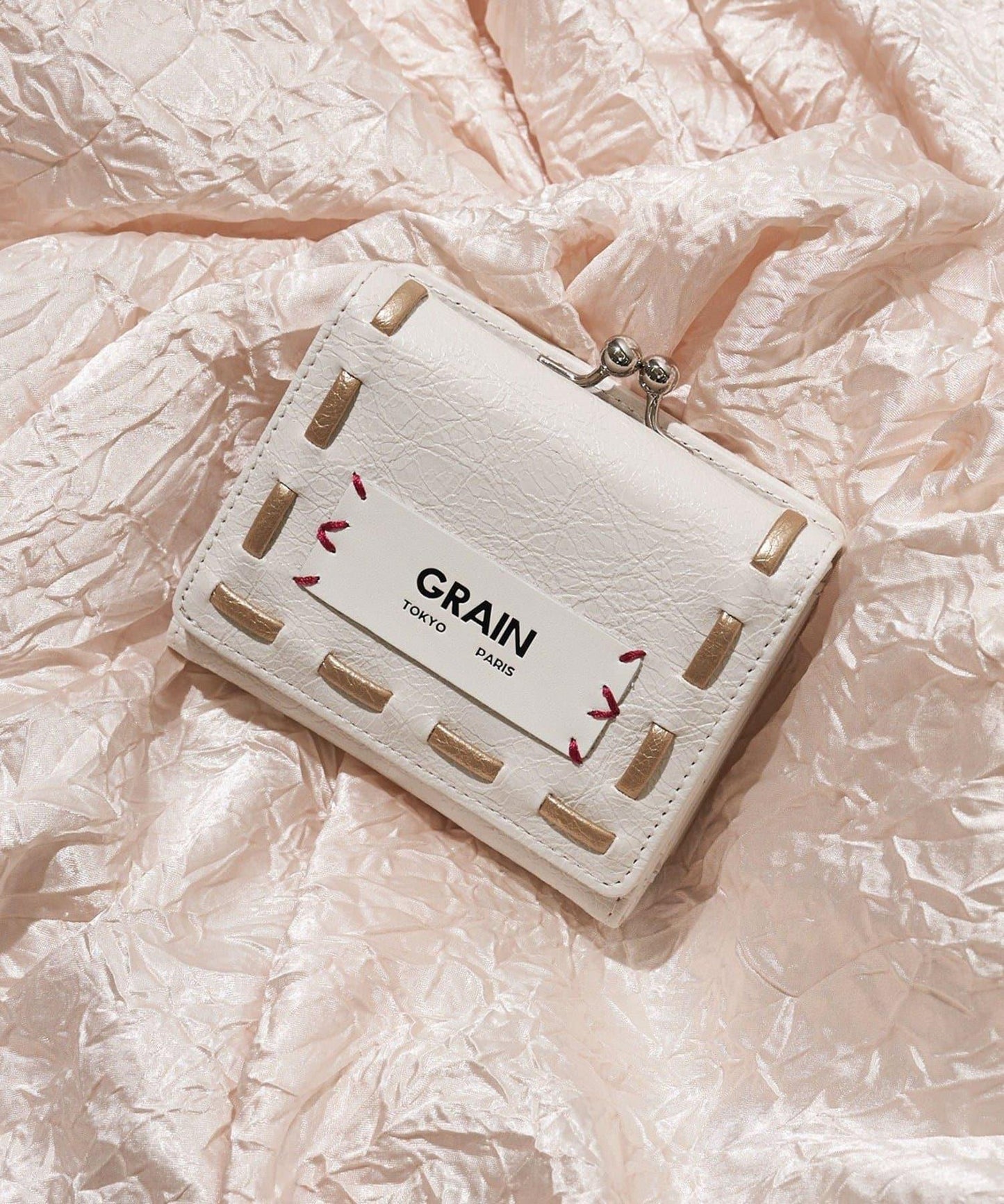 GRAIN/グレイン 復古走線三折口金錢包