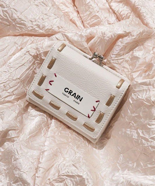 GRAIN/グレイン 復古走線三折口金錢包