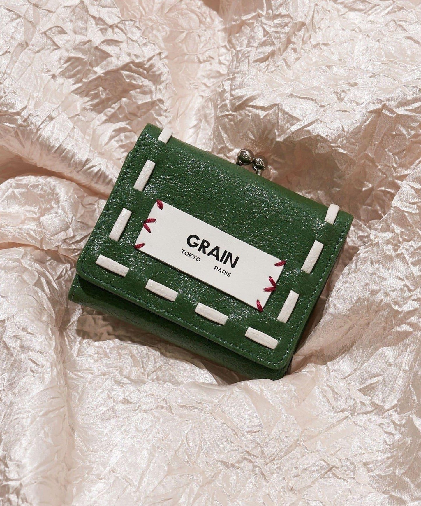 GRAIN/グレイン 復古走線三折口金錢包