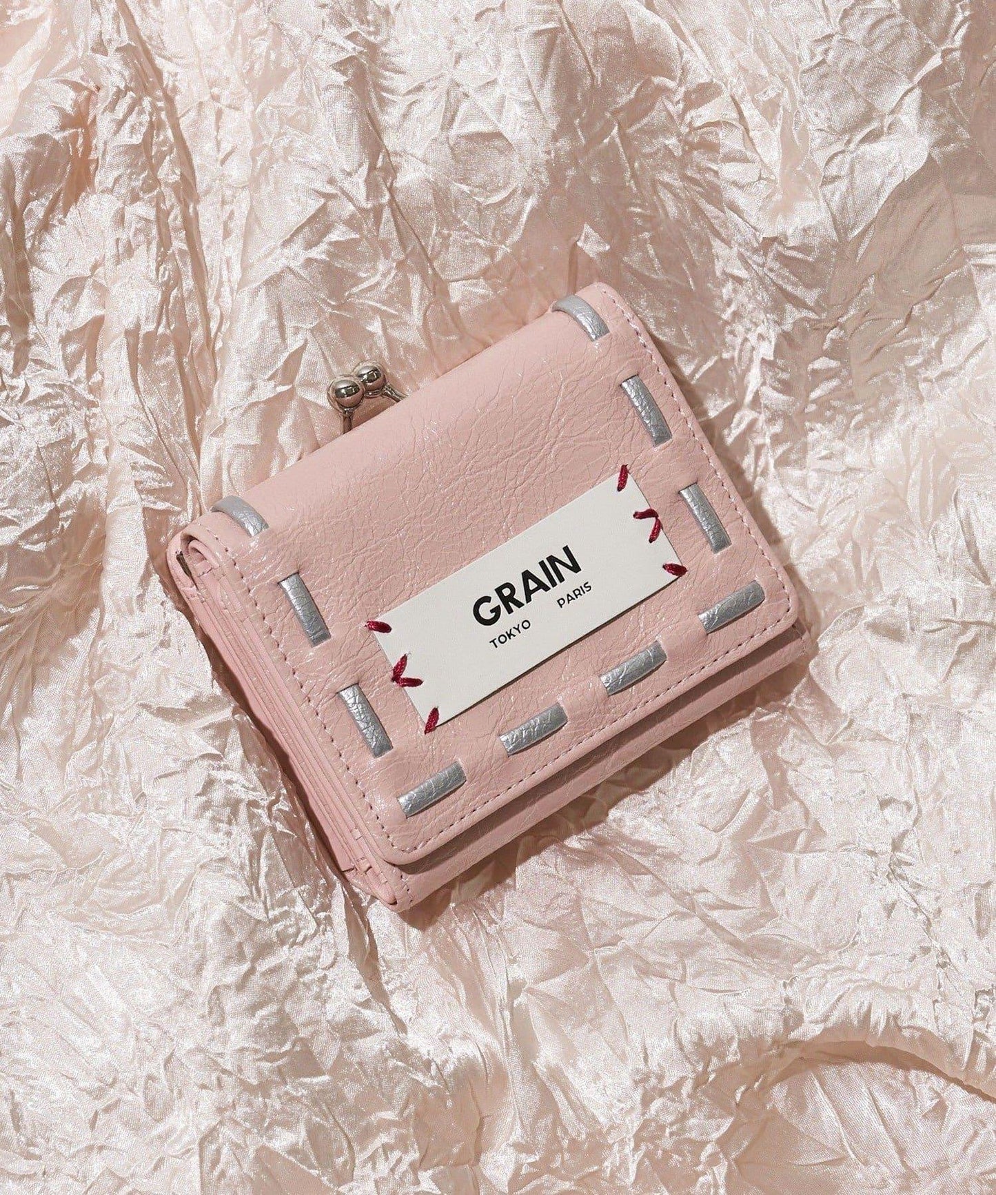 GRAIN/グレイン 復古走線三折口金錢包