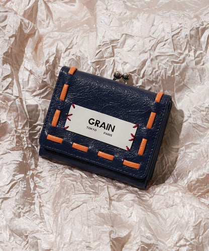 GRAIN/グレイン 復古走線三折口金錢包