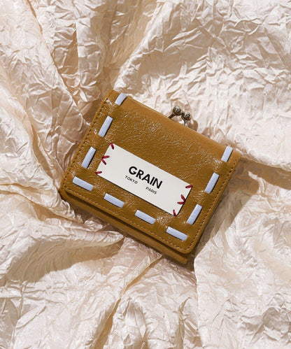 GRAIN/グレイン 復古走線三折口金錢包