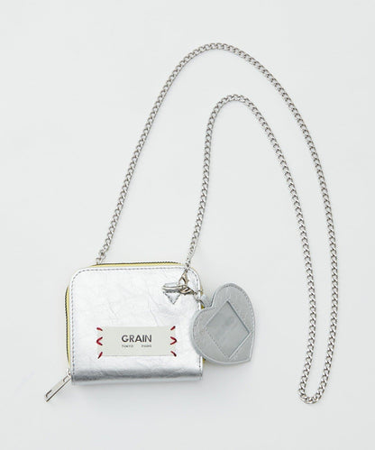 GRAIN/グレイン 二折心形吊飾 2WAY 錢包