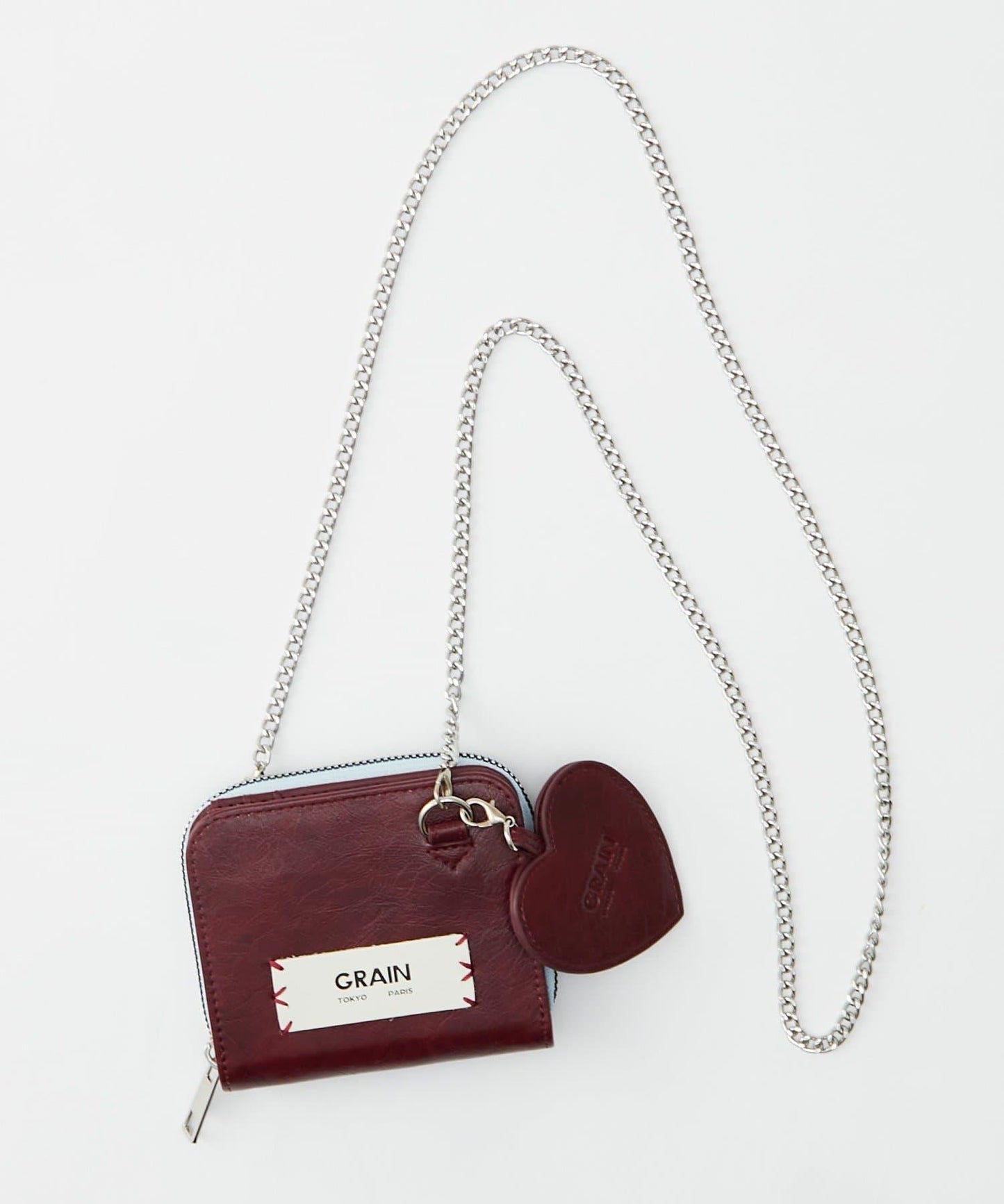 GRAIN/グレイン 二折心形吊飾 2WAY 錢包