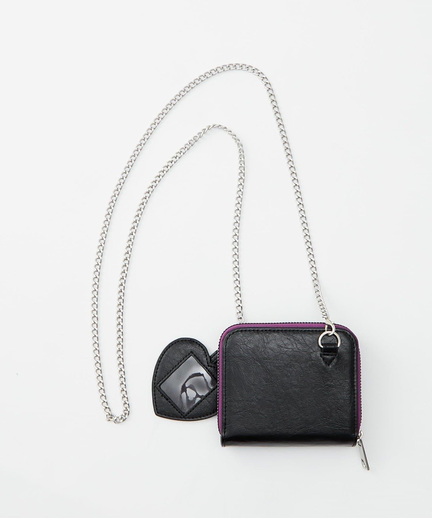 GRAIN/グレイン 二折心形吊飾 2WAY 錢包