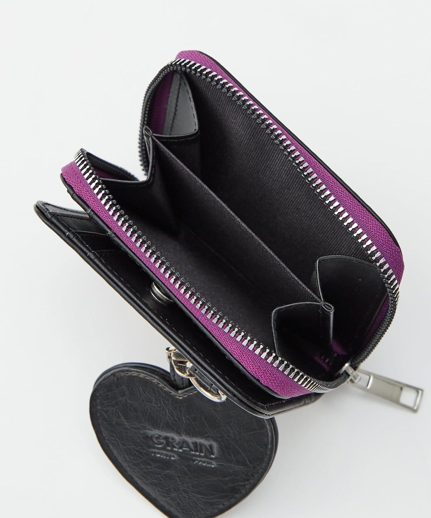 GRAIN/グレイン 二折心形吊飾 2WAY 錢包