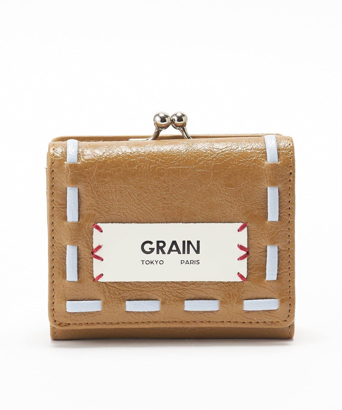 GRAIN/グレイン 復古走線三折口金錢包