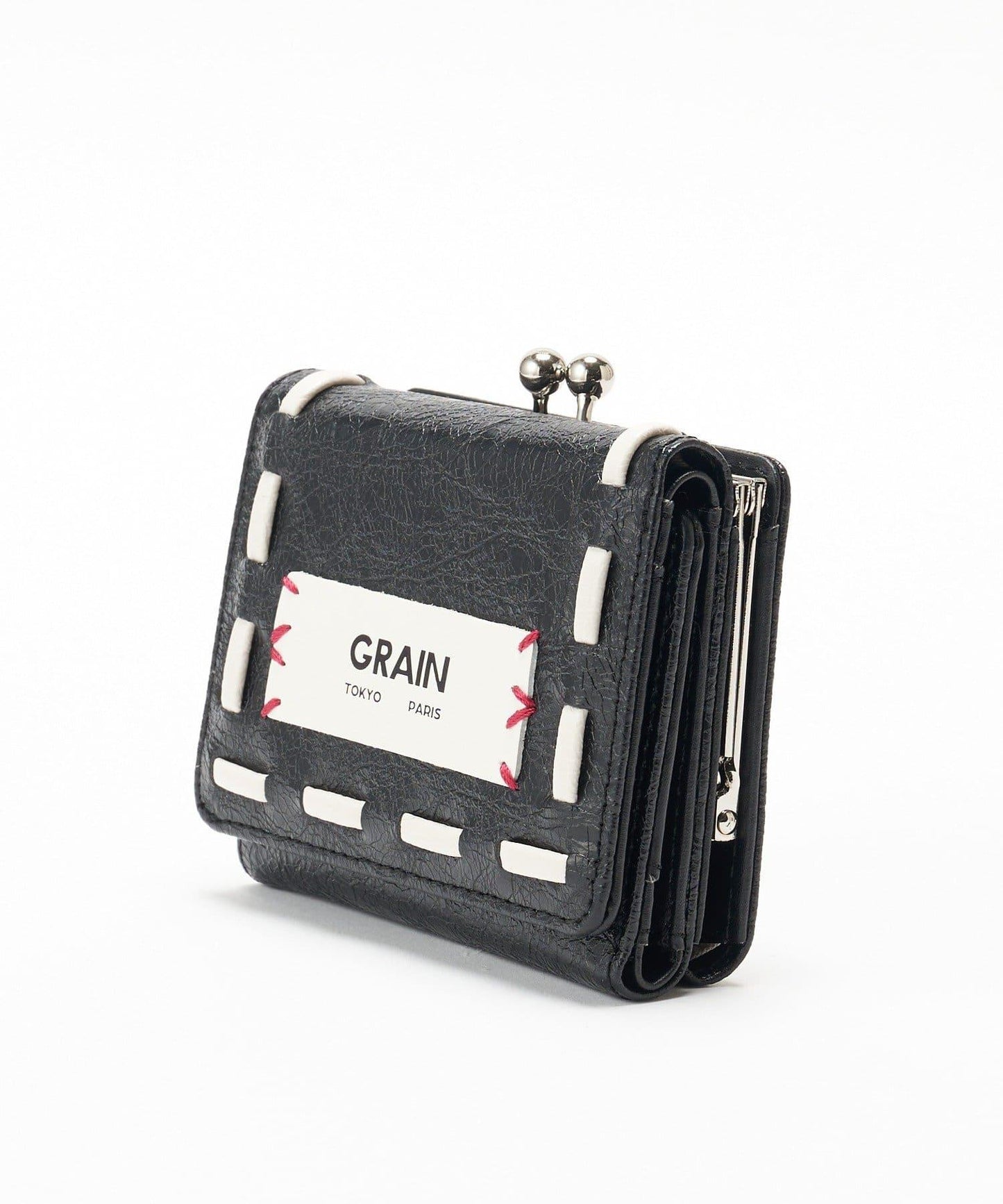 GRAIN/グレイン 復古走線三折口金錢包