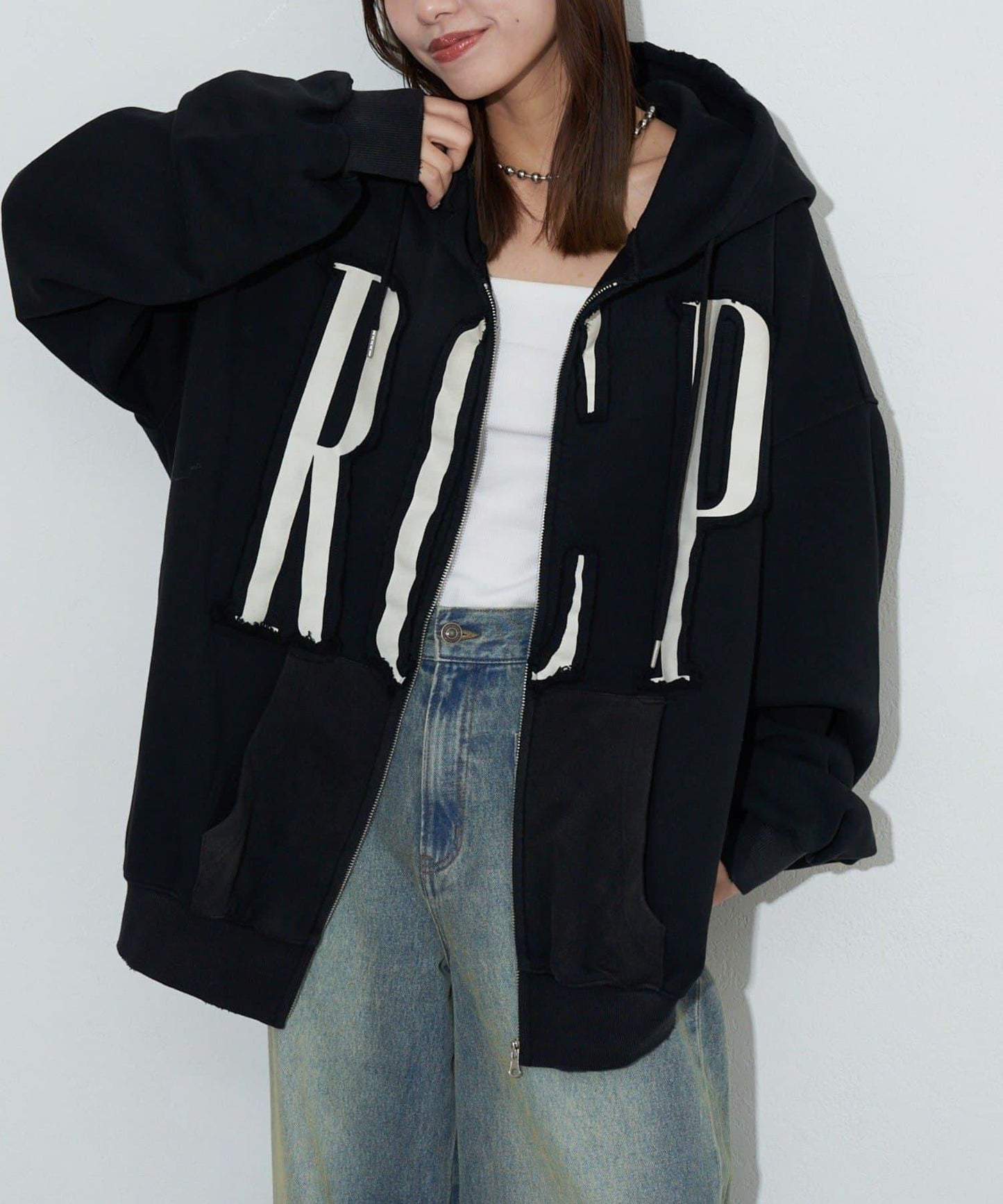 RePRODUCTION LABEL ZIP連帽衛衣