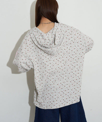 漸褪花紋開領 waffle 質感保暖上衣（RePRODUCTION LABEL / リプロダクションレーベル）