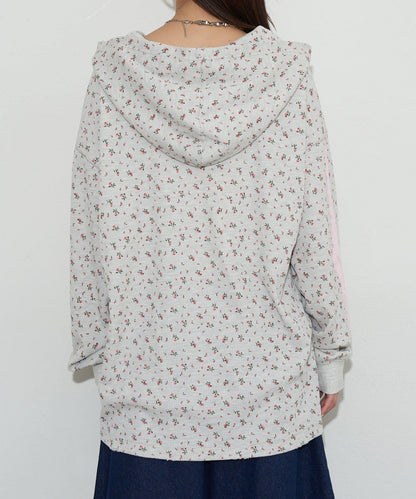 漸褪花紋開領 waffle 質感保暖上衣（RePRODUCTION LABEL / リプロダクションレーベル）