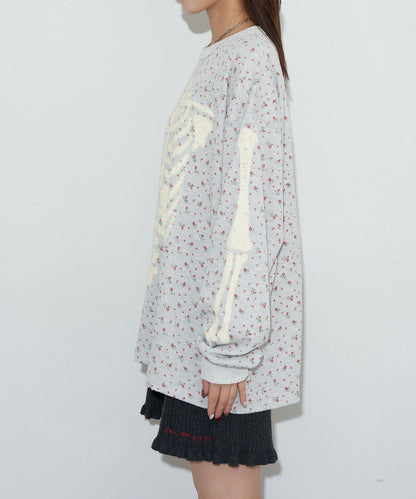 圓領漸變花卉熱感上衣