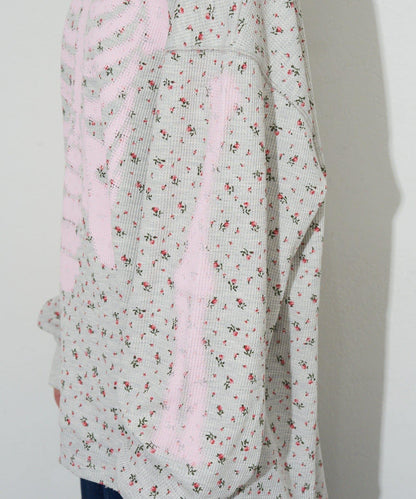 漸褪花紋開領 waffle 質感保暖上衣（RePRODUCTION LABEL / リプロダクションレーベル）