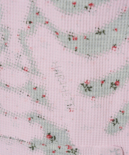 漸褪花紋開領 waffle 質感保暖上衣（RePRODUCTION LABEL / リプロダクションレーベル）