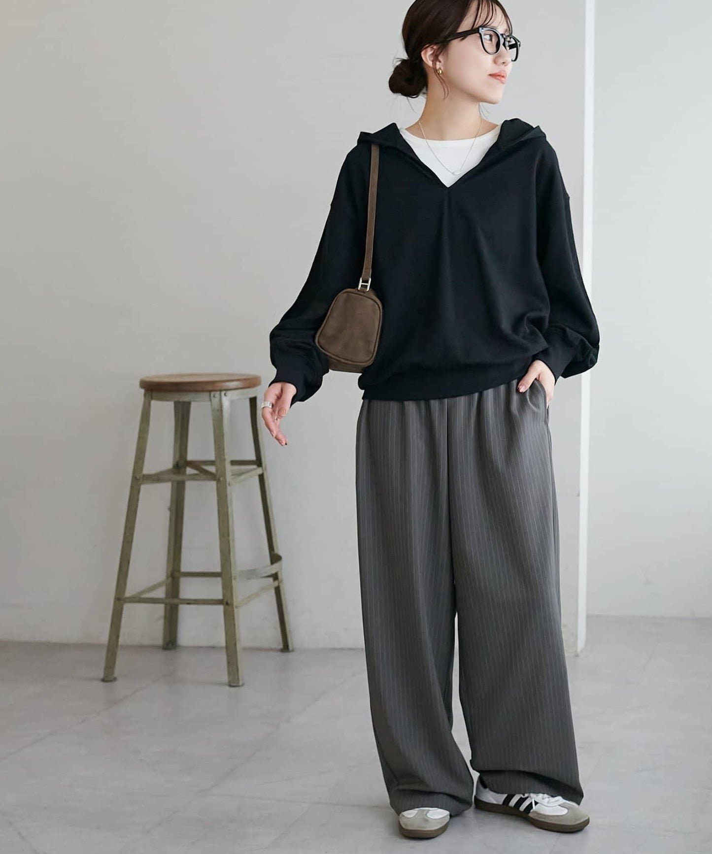 透感毛圈連帽開襟套頭上衣