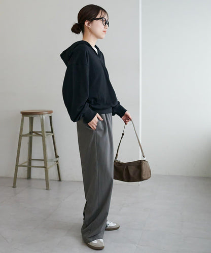 透感毛圈連帽開襟套頭上衣