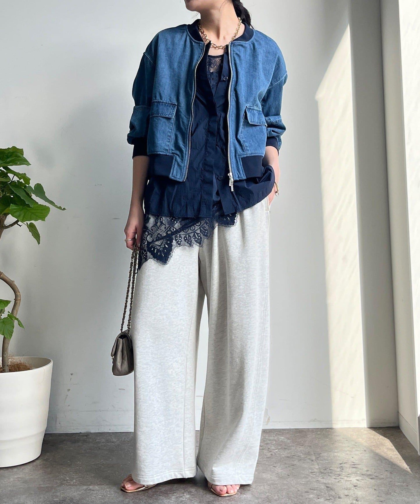 異材質拼接 牛仔 短外套（網絡）