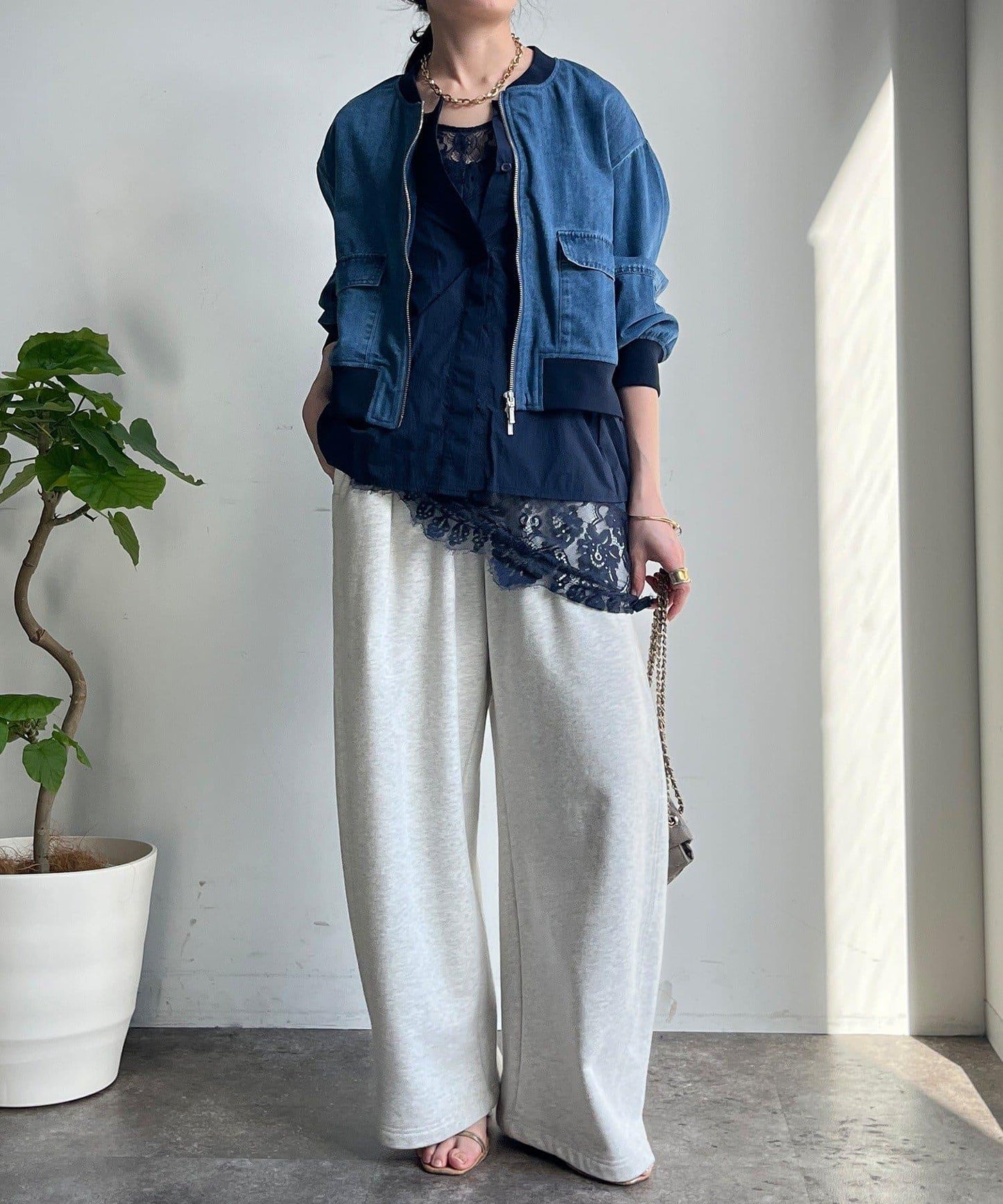 異材質拼接 牛仔 短外套（網絡）