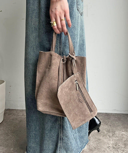 麂皮迷你托特包