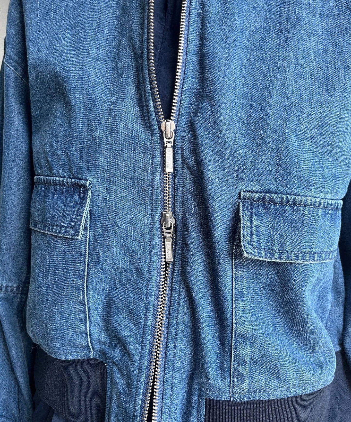 異材質拼接 牛仔 短外套（網絡）