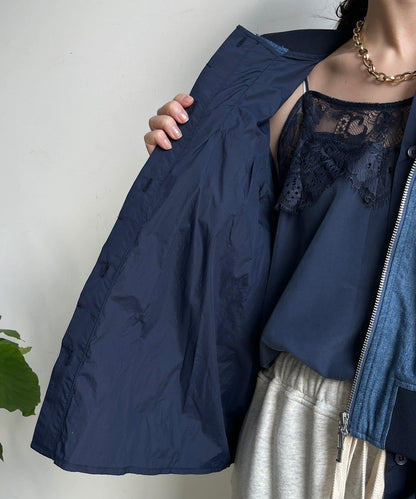 異材質拼接 牛仔 短外套（網絡）