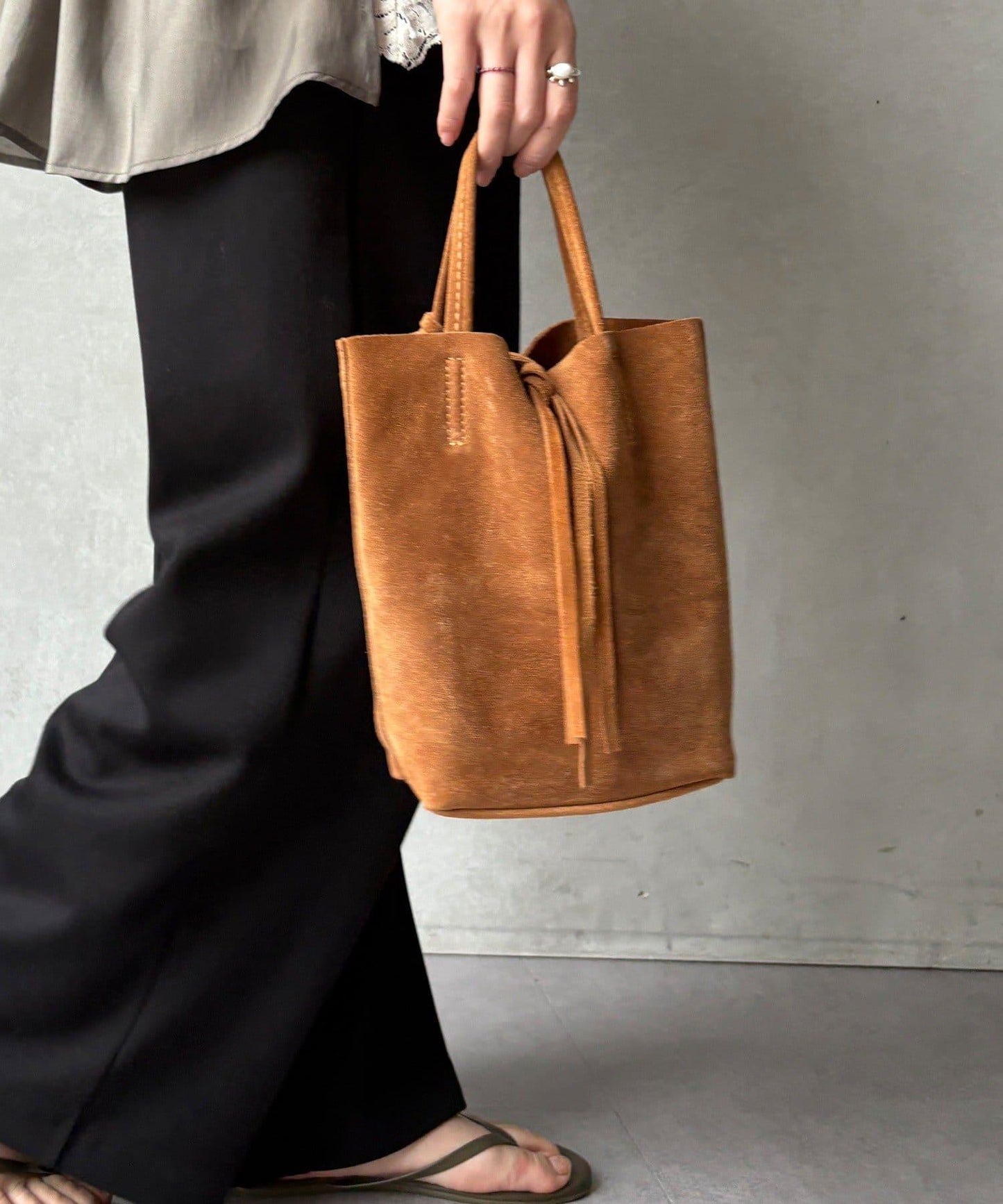 麂皮迷你托特包