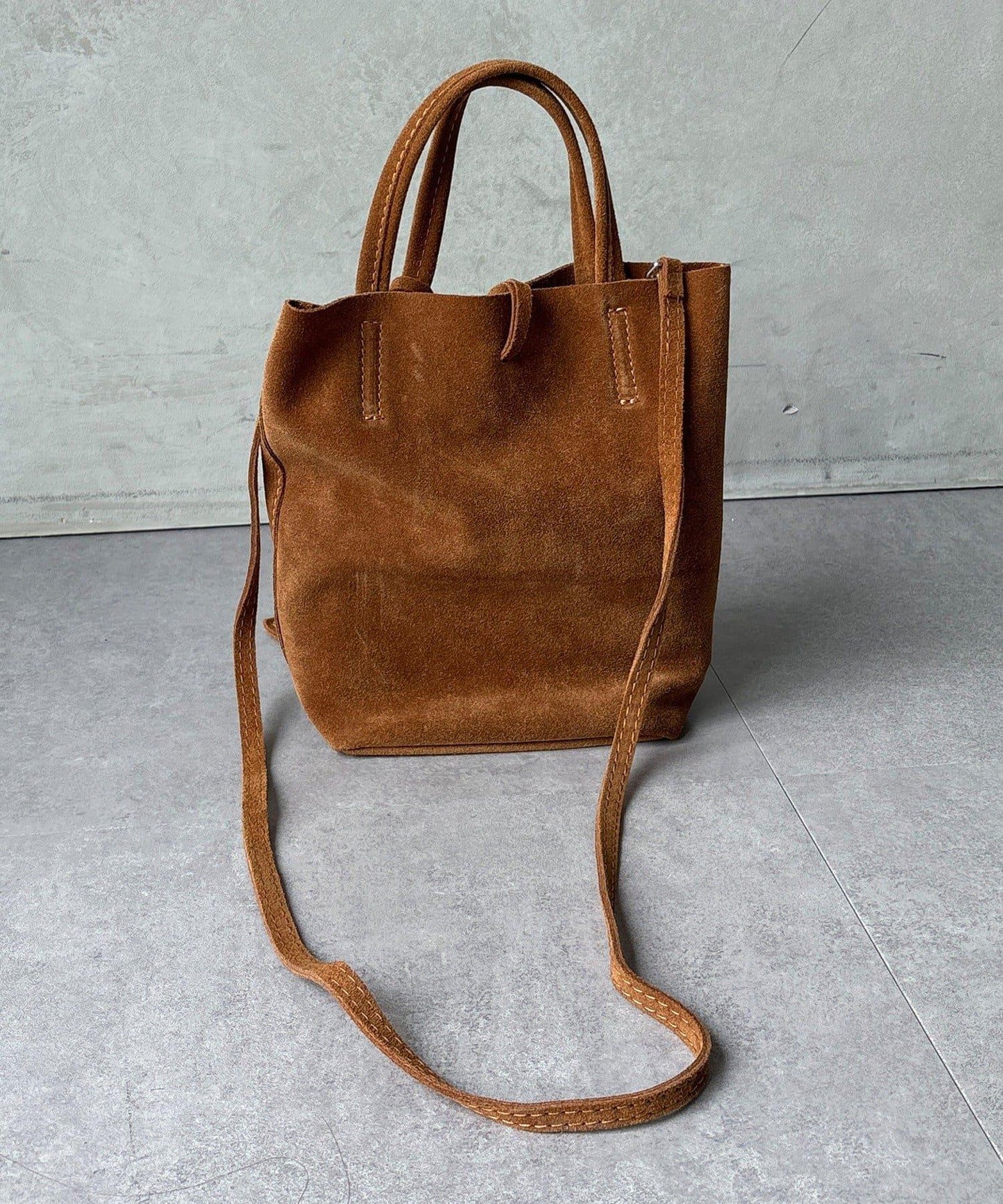 麂皮迷你托特包