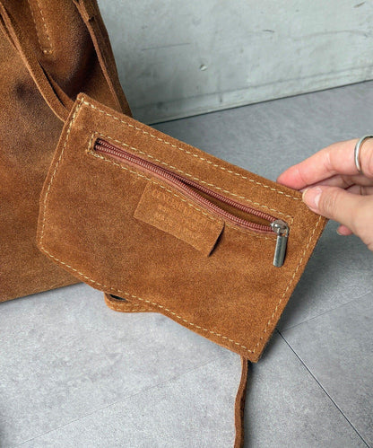 麂皮迷你托特包