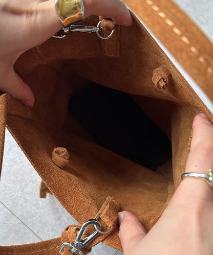 麂皮迷你托特包