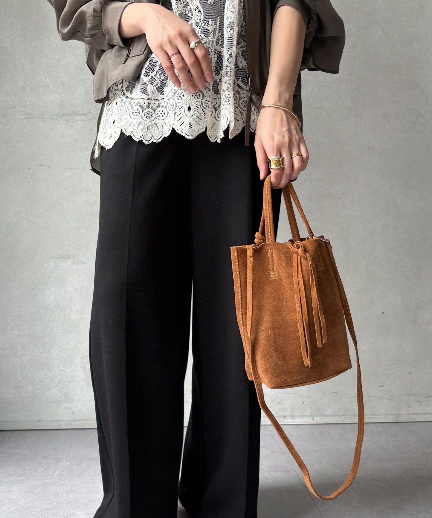 麂皮迷你托特包