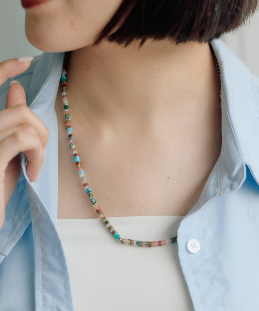 切片MIX寶石設計項鍊