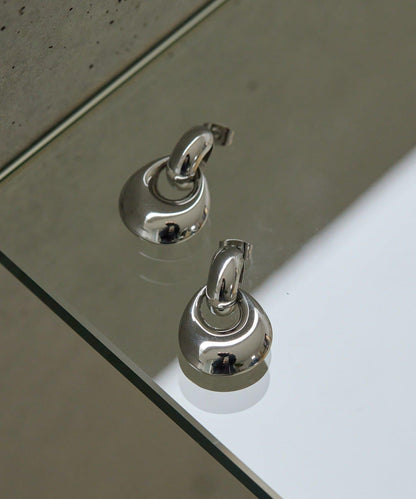 防金屬過敏 不鏽鋼 水滴圓環 耳飾