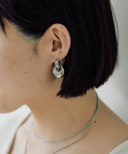 防金屬過敏 不鏽鋼 水滴圓環 耳飾