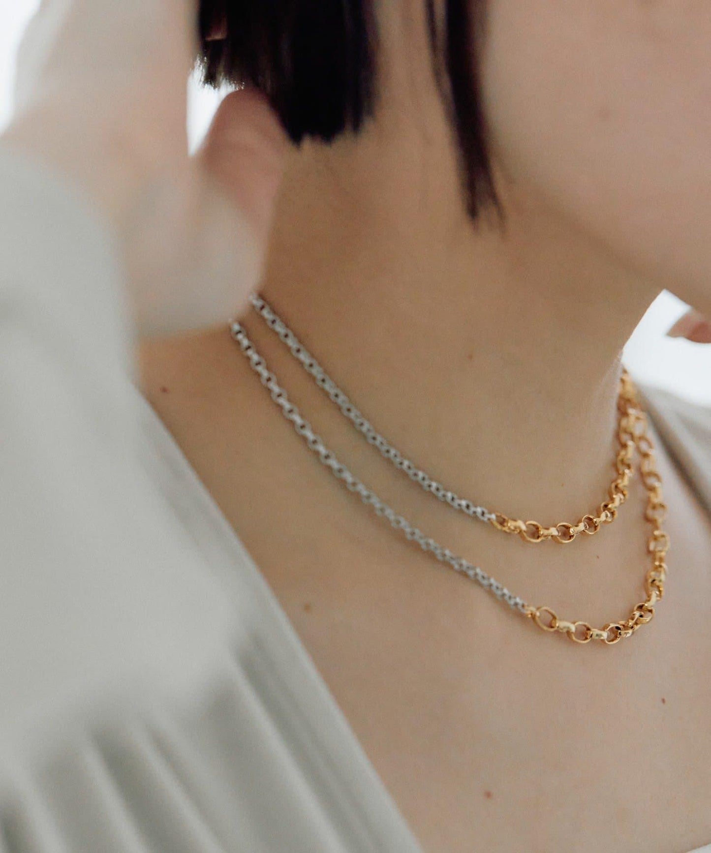 雙配色長款項鍊