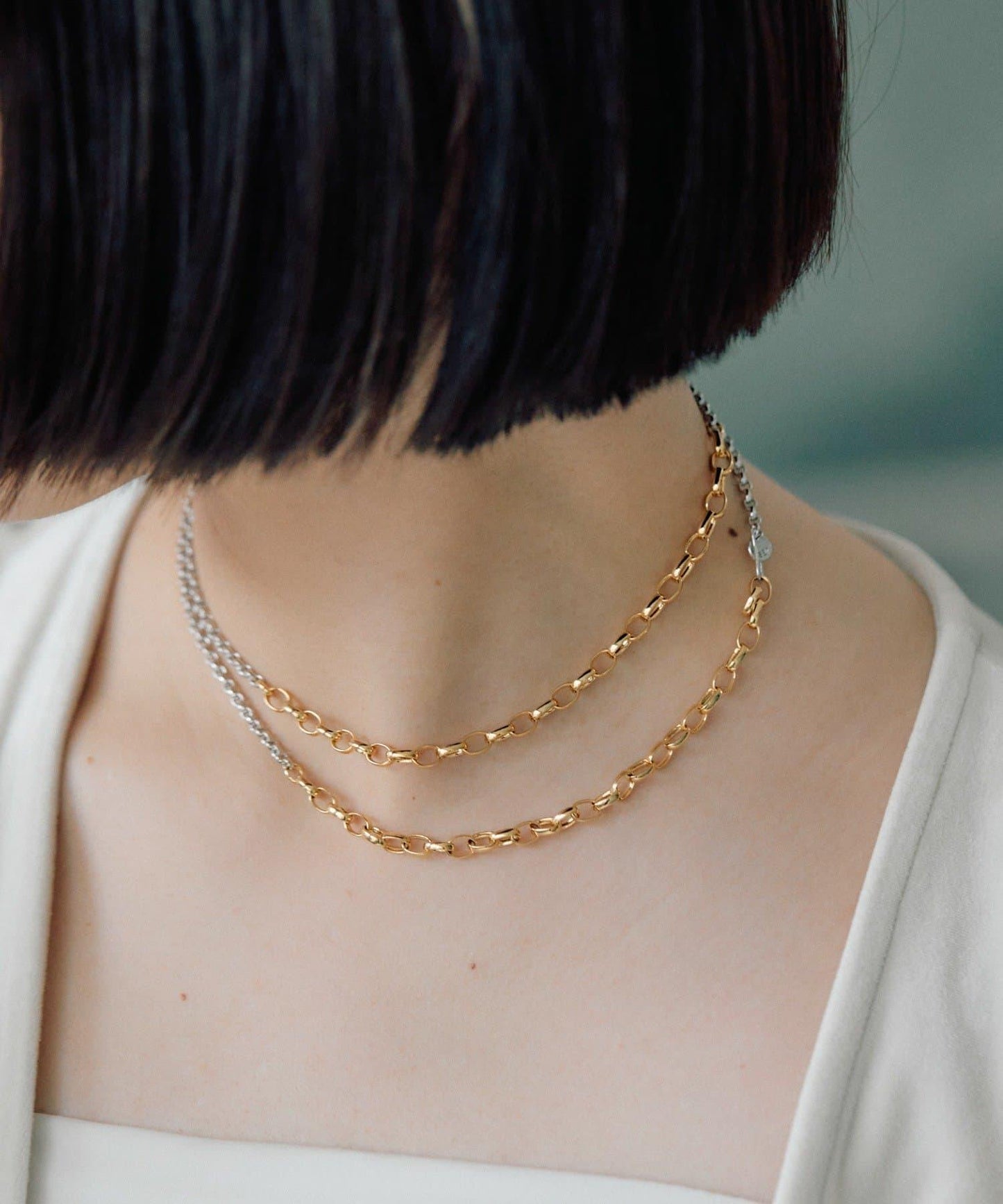 雙配色長款項鍊