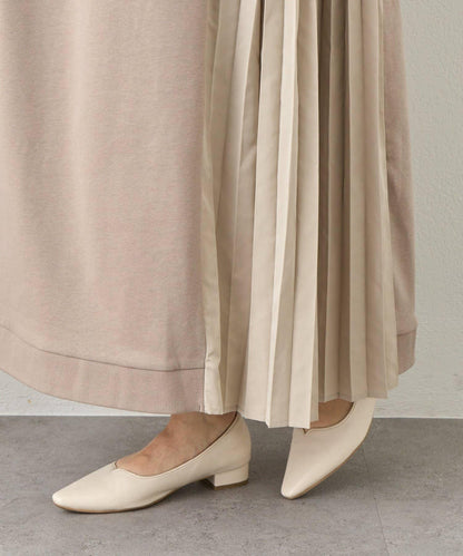 側褶設計 毛圈面料 連衣裙