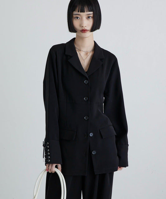 袖口繫帶設計 襯衫夾克