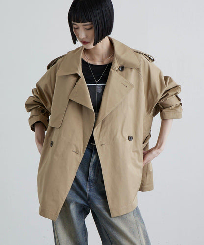 風衣款短款外套