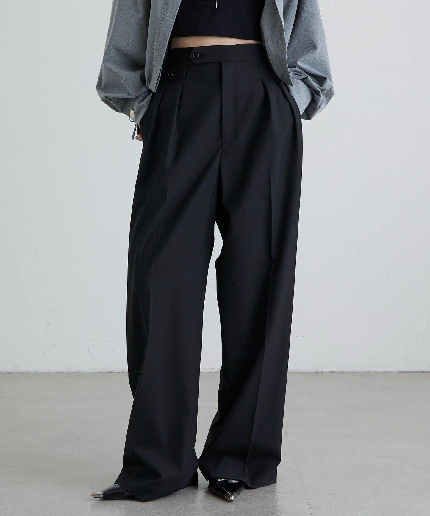 TR彈力半闊腿褲