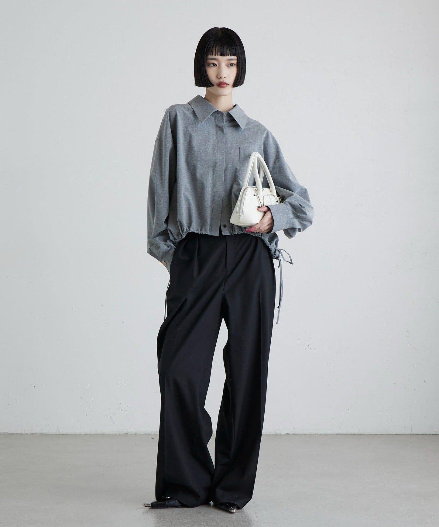 TR彈力半闊腿褲