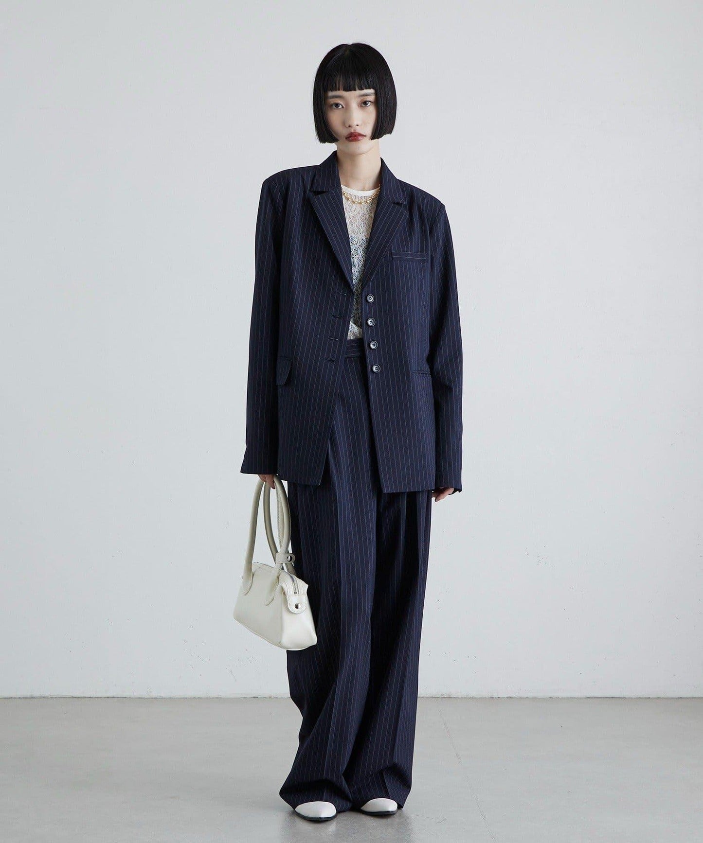 TR彈力半闊腿褲