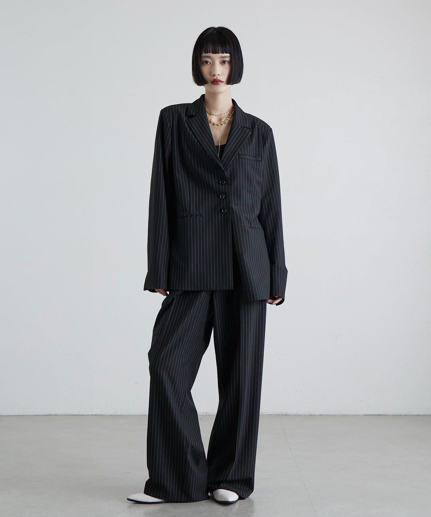 TR彈力半闊腿褲