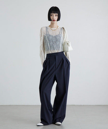 TR彈力半闊腿褲