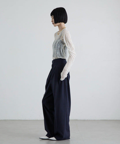 TR彈力半闊腿褲