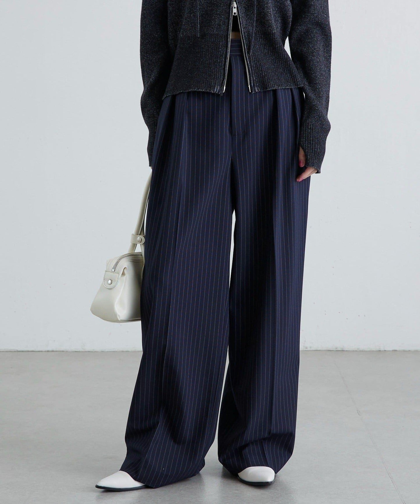 TR彈力半闊腿褲