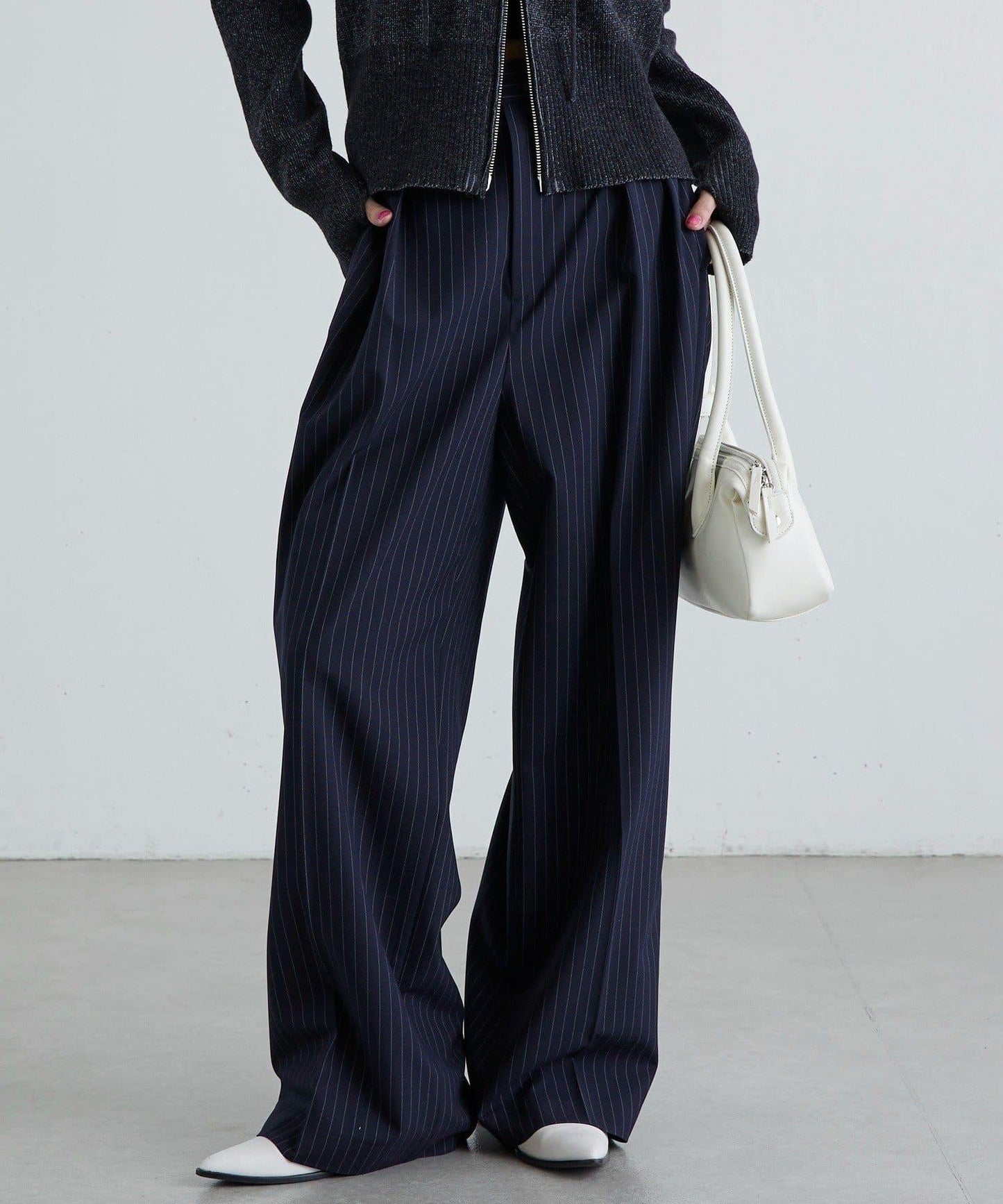 TR彈力半闊腿褲