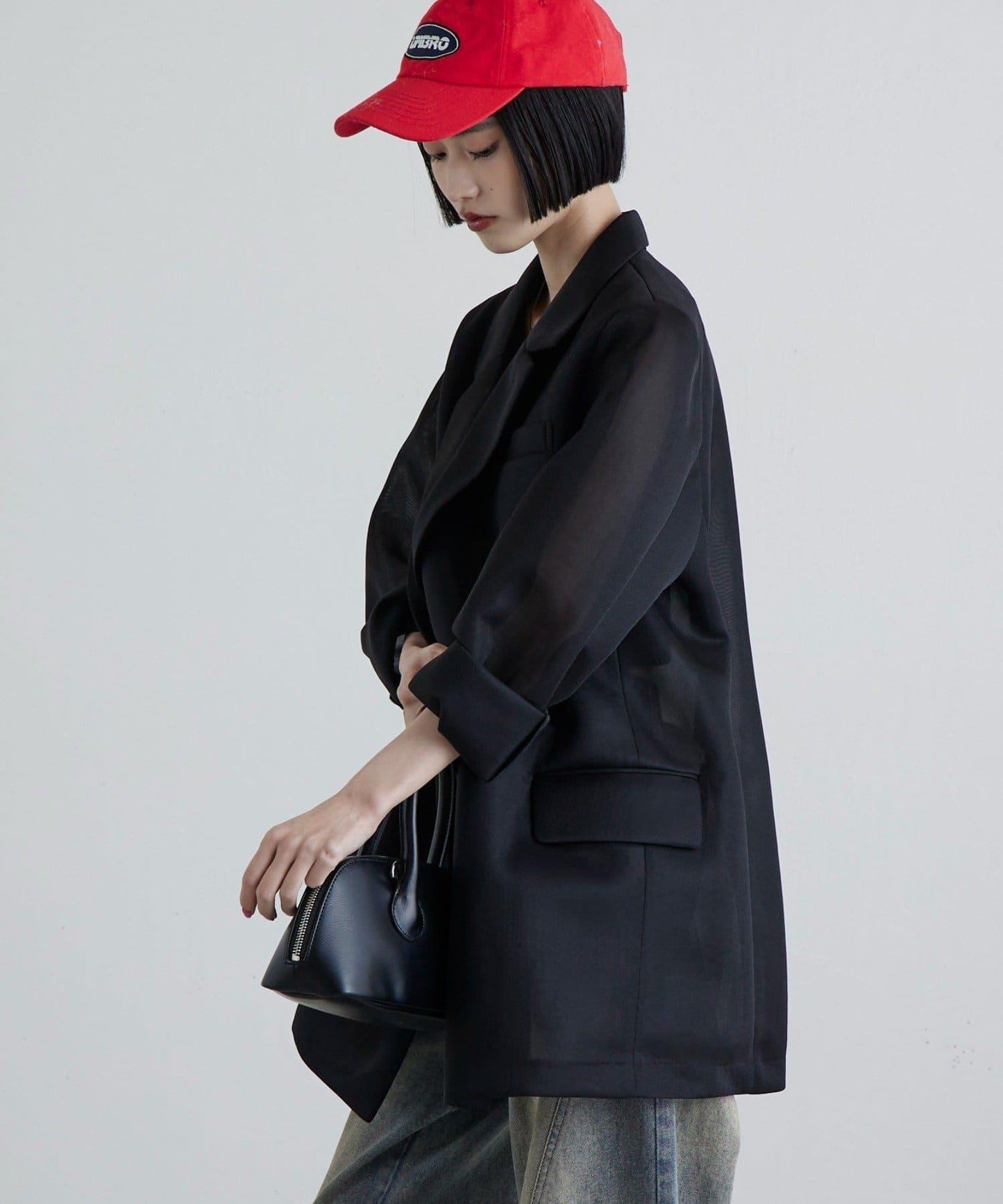 輕薄空氣層面料 寬鬆夾克