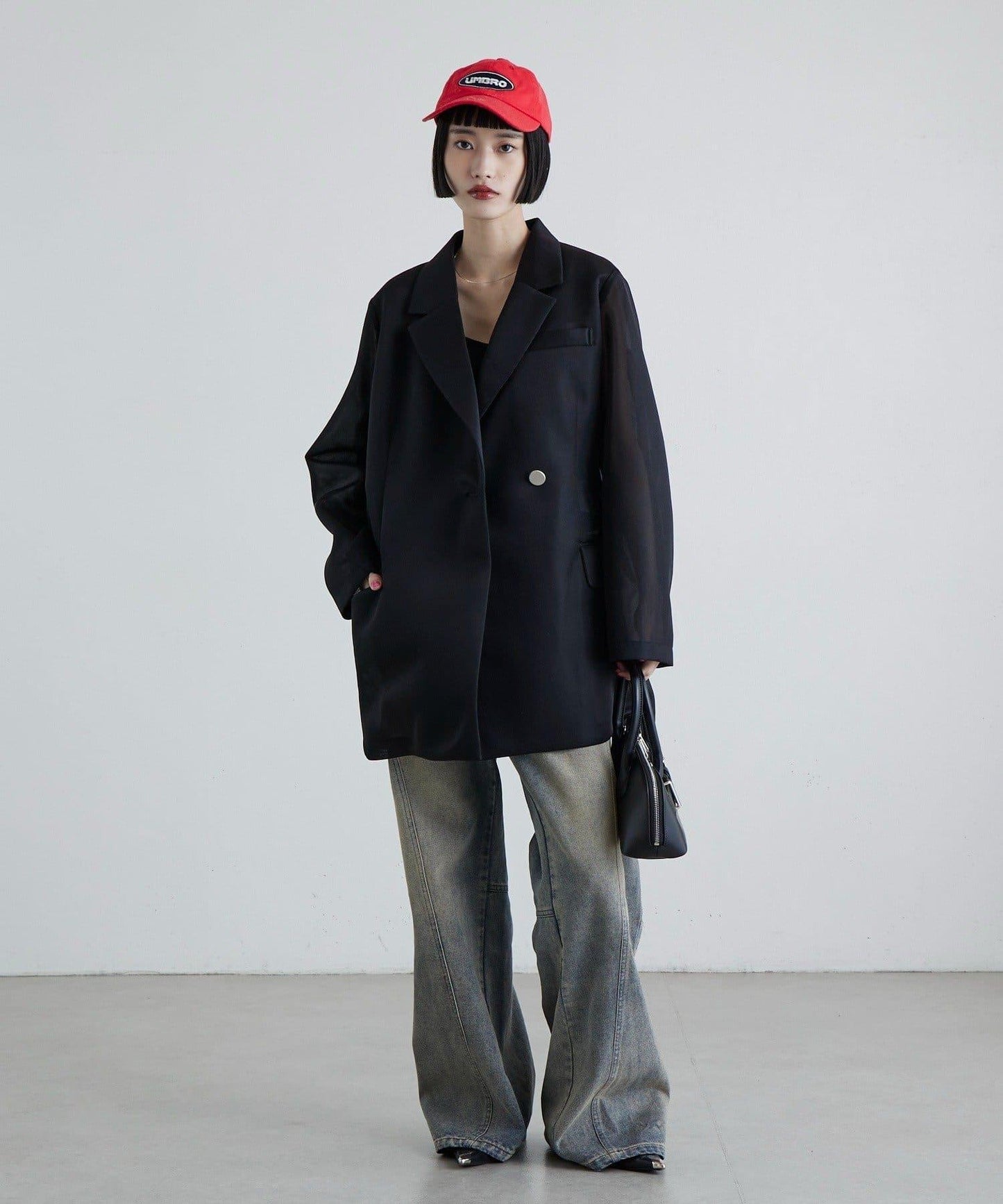 輕薄空氣層面料 寬鬆夾克