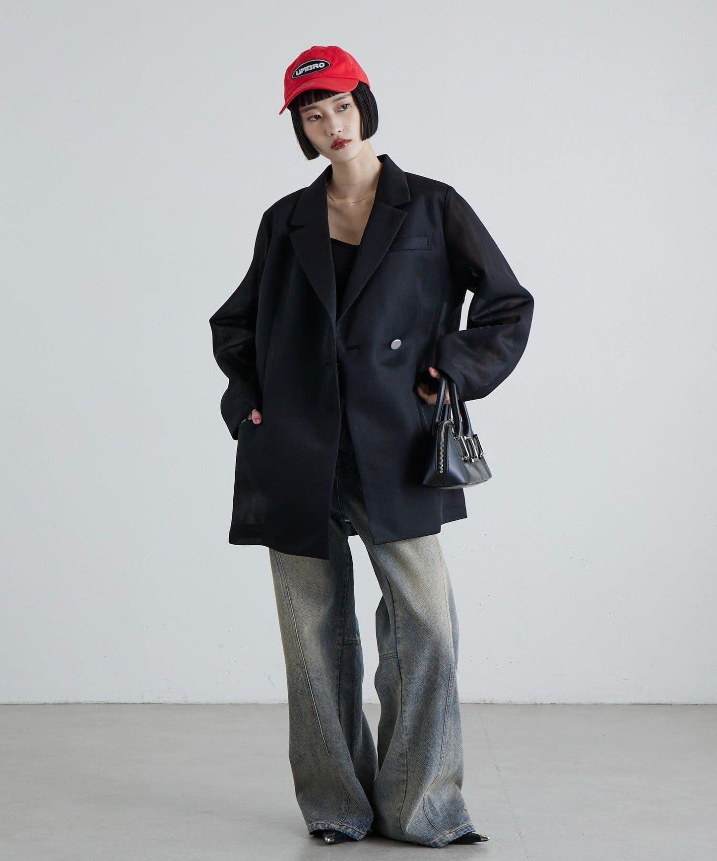 輕薄空氣層面料 寬鬆夾克